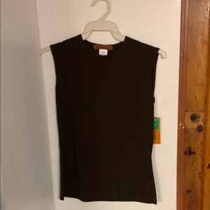 Sleeveless Brown Top
